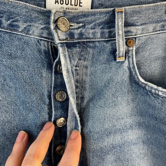 AGOLDE Feel Good Jamie High Rise Classic Jeans Size 29” Straight Leg Light Wash - Picture 6 of 14